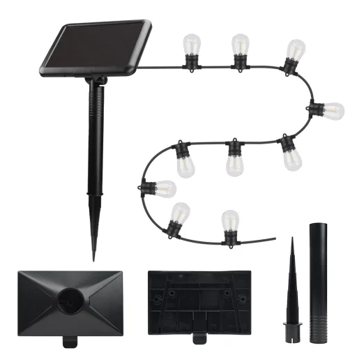  Napelemes Girland SUNARI FLS-60 7,5m 10 LED égő IP44 Örök Fény - 1