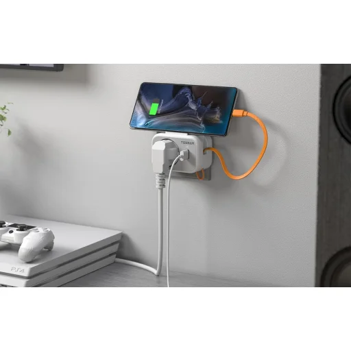 Tessan Fali Aljzat TS-332-DE  USB porttal elosztó - 3