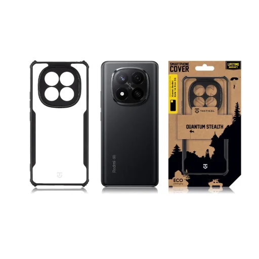 Tactical Quantum Stealth tok Xiaomi Redmi Note 14 Pro+ 5G-hez Átlátszó/Fekete - 3