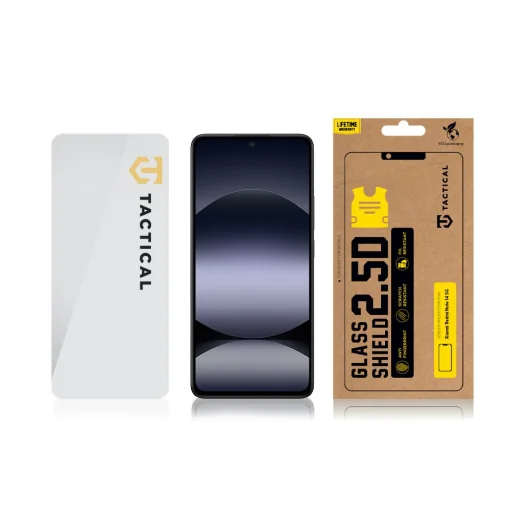 Tactical Üveg Pajzs 2.5D Xiaomi Redmi Note 14 5G-hez Átlátszó üvegfólia - 3