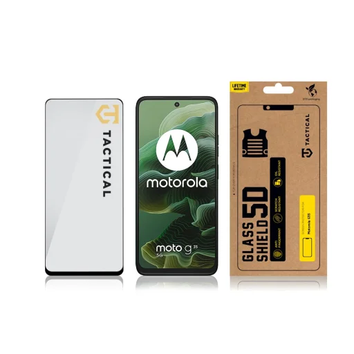 Tactical Üvegpajzs 5D Motorola G35 Fekete üvegfólia - 3