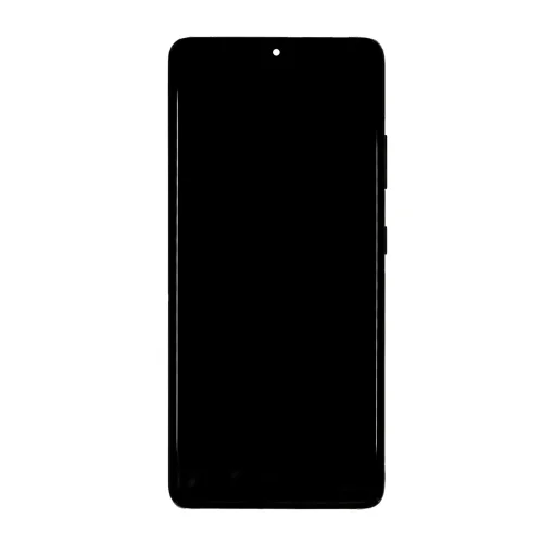 LCD kijelző + Érintőegység + Előlap Samsung SM-G998 Galaxy S21 Ultra Phantom Black (Szerviz Csomag), - 1