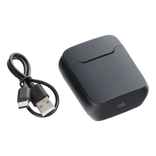 Vezeték nélküli lavalier mikrofon Lightning csatlakozóval és töltőtokkal S11 fekete - 3