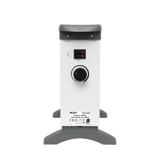 Home FK331 konvektoros fűtőtest, 750 / 1250 / 2000 W, hordozható, termosztát szabályozás, szabadon álló, hordfülek, túlmelegedésvédelem - 3