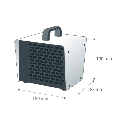 Home FK 30 hordozható elektromos ventilátoros fűtőtest, 1000W/2000W - 3