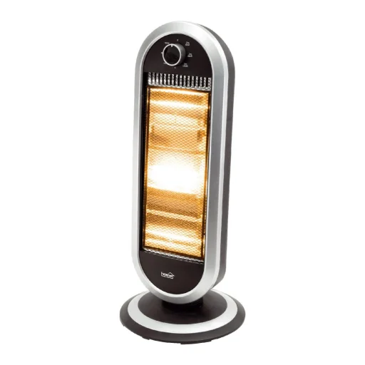 Home FK 231 álló elektromos halogén hősugárzó fűtőtest, 400W/800W/1200W, oszcillálás, IP20 védelem, fekete/ezüst - 2