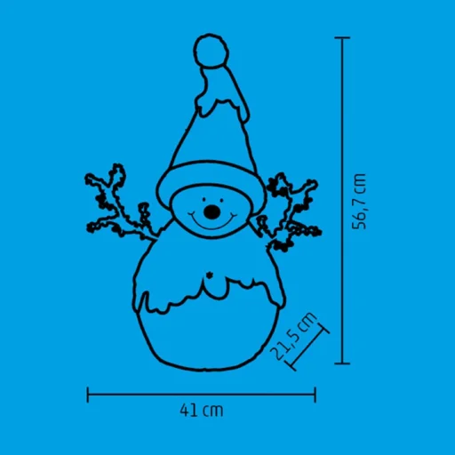 Home KDC 29 LED-es hóember kerámia figura, 12 db LED - 5