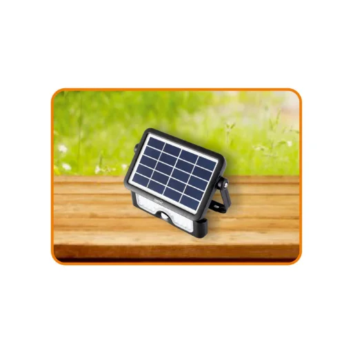 Home FLP 500 SOLAR, szolárpaneles LED reflektor, PIR mozgásérzékelő, 500 lm, 6000 K, 3000 mAh - 3