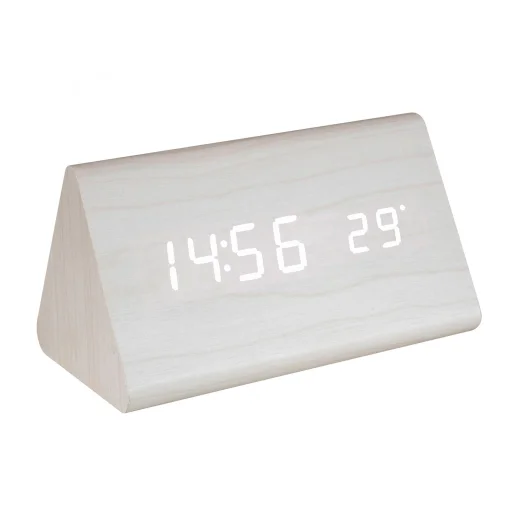 Home OC 07 digitális LED ébresztőóra, tapsra aktiválható fehér kijelző, dátum és hőmérséklet kijelzés, ébresztés, elemes tápellátás - 1