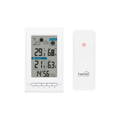 Home HCW 01 időjárás-állomás külső jeladóval, várható időjárás-szimbólumok, ébresztés szundi funkcióval, maximum és minimum értékek kijelzése - 2