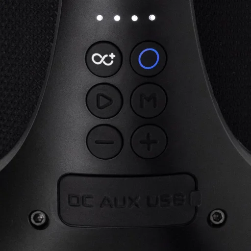 SAL BT 5000 hordozható bluetooth kihangosító, 2 x 25 W, sztereó boombox, FM rádió, USB, microSD, beépített mikrofon, RGB LED, ~30 óra üzemidő - 3