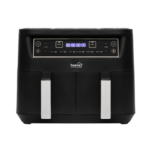 Home HG AF 24 air fryer, forrólevegős fritőz, 2 X 3,8 literes, 6-féle üzemmód, 2460 W, MEAL funkció, DUAL funkció, fekete - 2