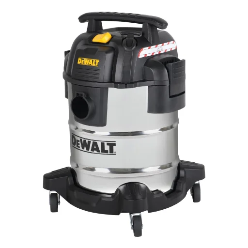 DeWALT DXV25S száraz-nedves porszívó, rozsdamentes váz, 25 liter, 15 Kpa, 37,8 l/s, 8 tartozék, 1050 W - 2