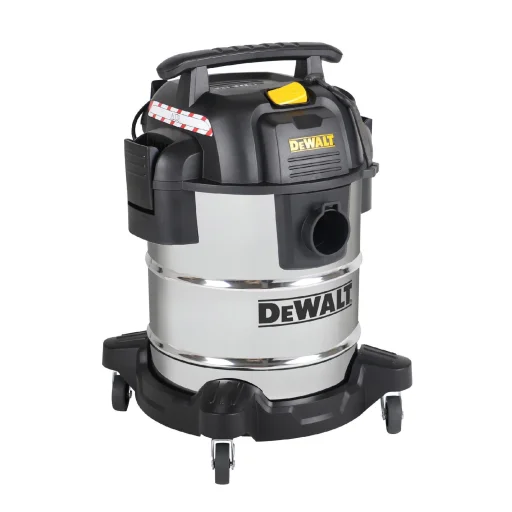 DeWALT DXV25S száraz-nedves porszívó, rozsdamentes váz, 25 liter, 15 Kpa, 37,8 l/s, 8 tartozék, 1050 W - 3