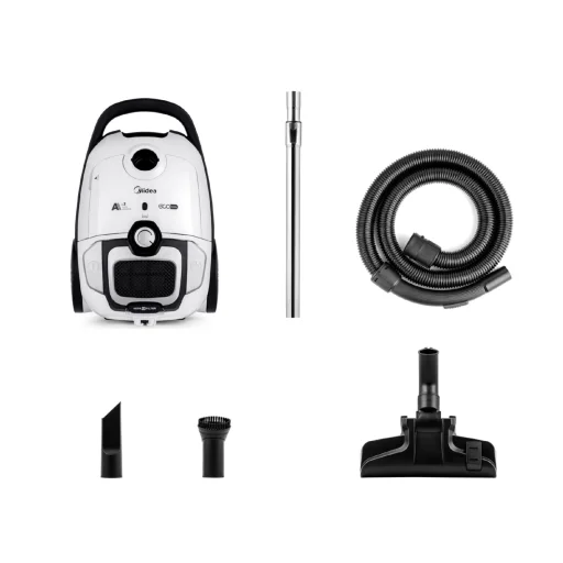 MIDEA B7 MBC1780WB porzsákos porszívó, 800 W, 3 literes porzsák, mosható HEPA12 szűrő, 5 m tápvezeték - 4