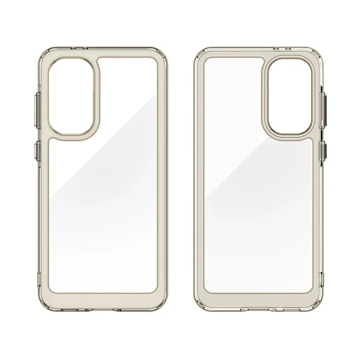 Külső Űr Tok Samsung Galaxy A36-hoz rugalmas kerettel - félig átlátszó, fekete tok - 2