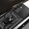 Hybridný pancierový obal Camshield s výklopným stojanom a ochranou kamery pre Samsung Galaxy A26 - čierny thumbnail