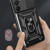 Hybridný pancierový obal Camshield s výklopným stojanom a ochranou kamery pre Samsung Galaxy A26 - čierny thumbnail