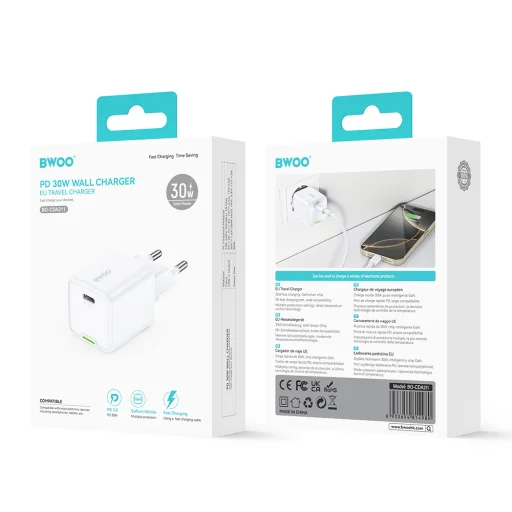 BWOO GaN 30W fali töltő USB-C port - 4