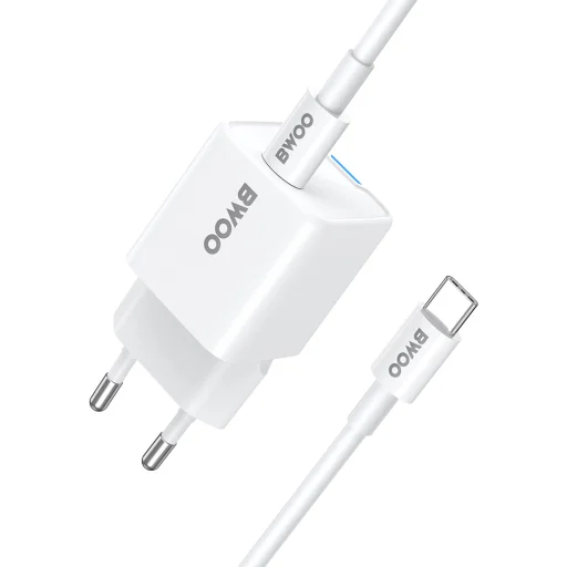 BWOO GaN 30W Fali Töltő USB-C porttal és C-C 60W kábellel - 3