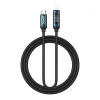 BWOO 27W Fonott USB-C - Lightning kábel, animációs fénnyel 1m - 1