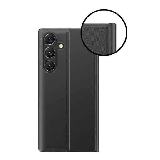 Új Alvó Tok kihajtható fedéllel és állvány funkcióval Samsung Galaxy A26 - fekete tok - 6