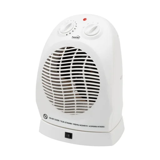 Home FK 1/O hordozható elektromos ventilátoros fűtőtest, 1000W/2000W, oszcillálás, fehér - 1