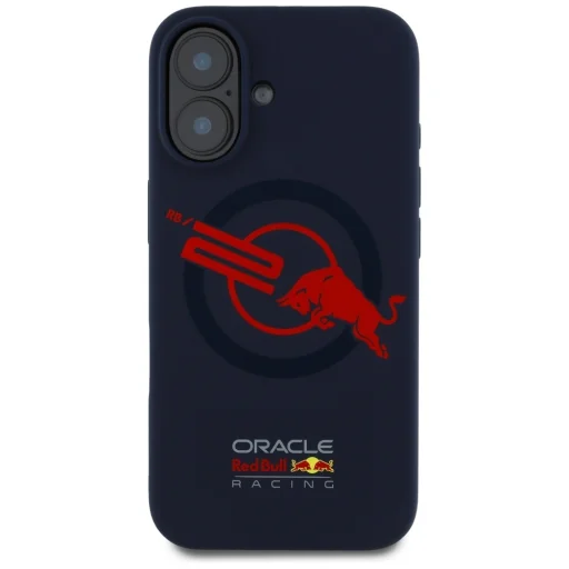 Eredeti RED BULL HC Szilikon Tok ORBR20 Logo Piros Béléssel Magsafe iPhone 16-hoz, tengerészkék tok - 3
