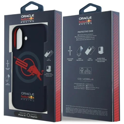 Eredeti RED BULL HC Szilikon Tok ORBR20 Logo Piros Béléssel Magsafe iPhone 16-hoz, tengerészkék tok - 8