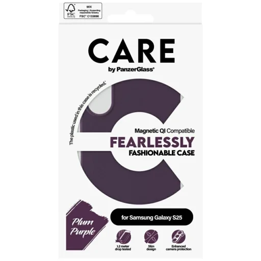 CARE by PanzerGlass Fashion Qi tok Samsung Galaxy S25 - lila - 4