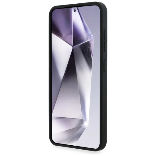 Eredeti BMW Szilikon Középen Trikolor Csíkos MagSafe tok Samsung Galaxy S25 fekete tok - 5