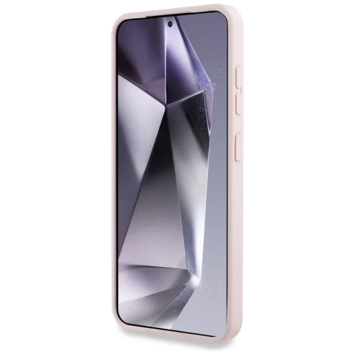 Original GUESS Nagy 4G Logós Szilikon Samsung Galaxy S25 rózsaszín tok - 5