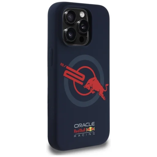 RED BULL HC szilikon tok ORBR20 logó piros bélés Magsafe iPhone 15 Pro Max sötétkék - 4