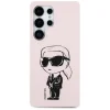 Eredeti Pouch KARL LAGERFELD Szilikon Graffiti Ikonik Nyomtatott Logó MagSafe Samsung Galaxy S25 Ultra pink tok thumbnail