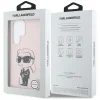 Eredeti Pouch KARL LAGERFELD Szilikon Graffiti Ikonik Nyomtatott Logó MagSafe Samsung Galaxy S25 Ultra pink tok thumbnail