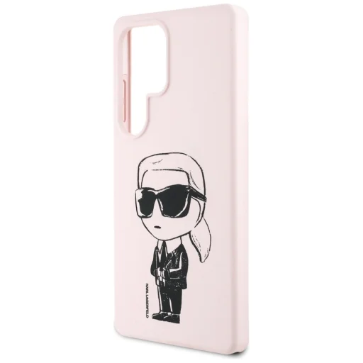 Eredeti Pouch KARL LAGERFELD Szilikon Graffiti Ikonik Nyomtatott Logó MagSafe Samsung Galaxy S25 Ultra pink tok - 6