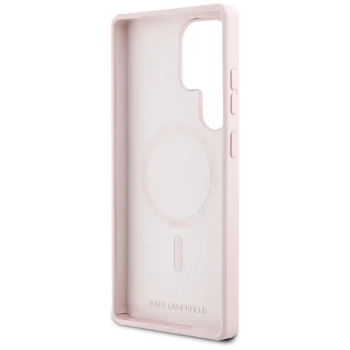 Eredeti Pouch KARL LAGERFELD Szilikon Graffiti Ikonik Nyomtatott Logó MagSafe Samsung Galaxy S25 Ultra pink tok - 7