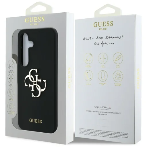 Original GUESS Szilikon Big 4G Logo Bottom Script Samsung Galaxy S25 tok - 8
