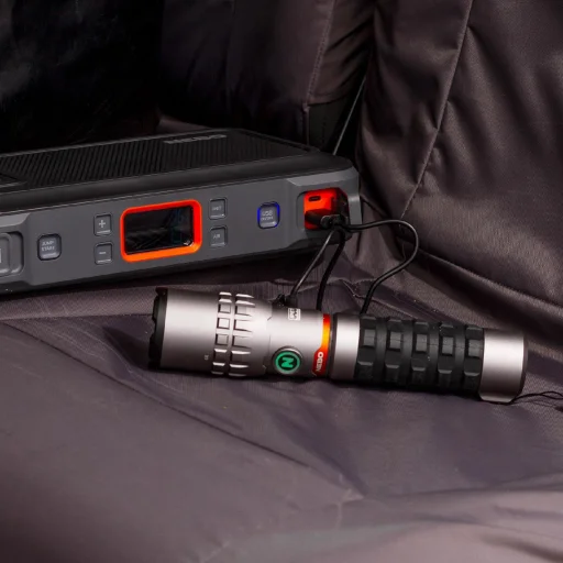 NEBO NEB-PBK-0006-G ULTIMATE, Jump Starter, 12VDC/600 A 3mp, 1500 A max., kompresszor, 130 psi max., LCD kijelző, Smart Charge, indítókábelek - 4