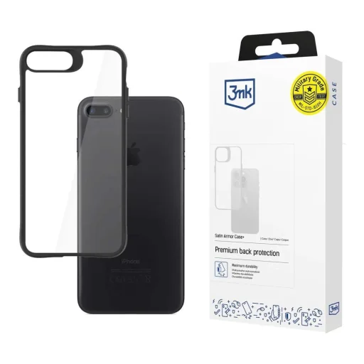 3mk Satin Armor Case+ tok iPhone 7 Plus/8 Plus - átlátszó - 1