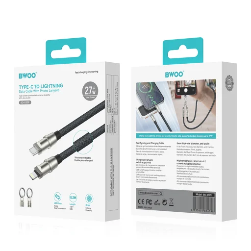 BWOO String 60W Kábel USB-C - USB-C, 0.3 m - 4