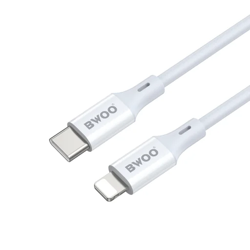 BWOO 27W USB-C – Lightning kábel, ABS ház + TPE bevonat, 2M - 2