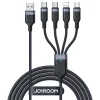 Joyroom Multi-Use Series S-A18 4 az 1-ben USB-A – USB-C / USB-C / Lightning / micro USB kábel 1,2 m – fekete thumbnail
