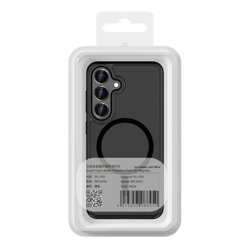 Rock Guard Touch Matte Series mágneses tok Samsung Galaxy S25-höz fekete tok - 10