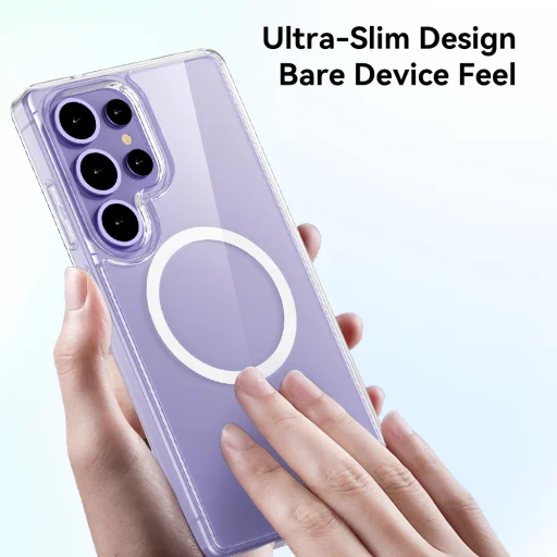 Rock Crystal Transparent Series mágneses tok Samsung Galaxy S25 átlátszó tok - 3