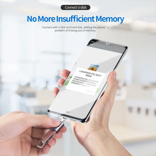 Rock Adapter CA03 - USB (női) to Type C (férfi) - sötétszürke - 4