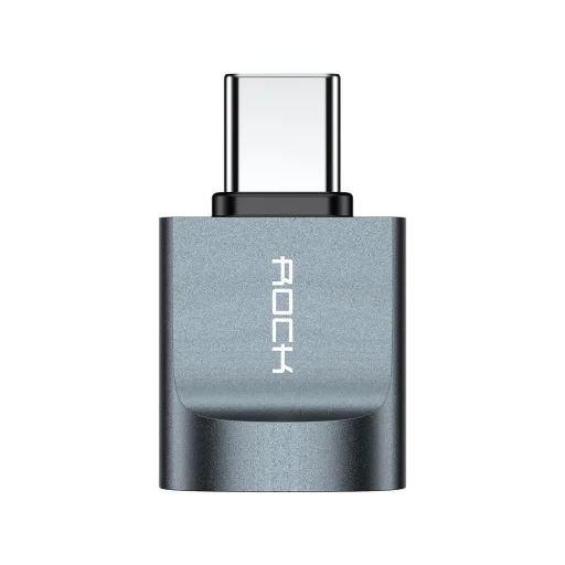 Rock Adapter CA03 - USB (női) to Type C (férfi) - sötétszürke - 1