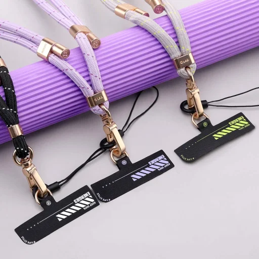 Rock univerzális telefoncsuklópánt hosszú, nyakpánt lila - 11