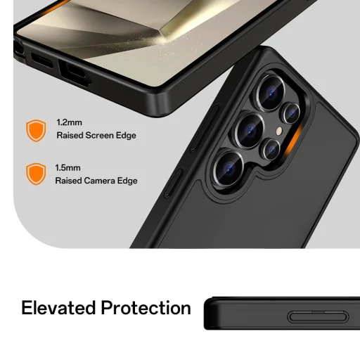 Rock Guard Touch Matte Sorozat tok Samsung Galaxy S25 Ultra szürke - 2