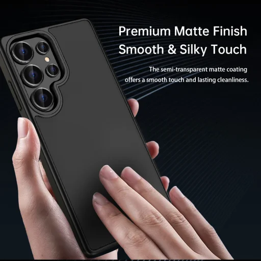 Rock Guard Touch Matte Sorozat tok Samsung Galaxy S25 Ultra szürke - 4